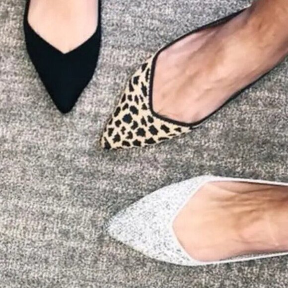 Rothy's The Point Ballet Flat Shoes in Cheetah Leopard Print Women's Size 7 - Picture 11 of 15